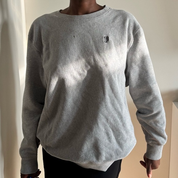 PINK Victorias Secret Gray Crewneck Sweater - Picture 2 of 7